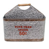 (39185) Christmas Large Tin Caddy, 12.00 Inch, Pine Tree Seeds 9731324