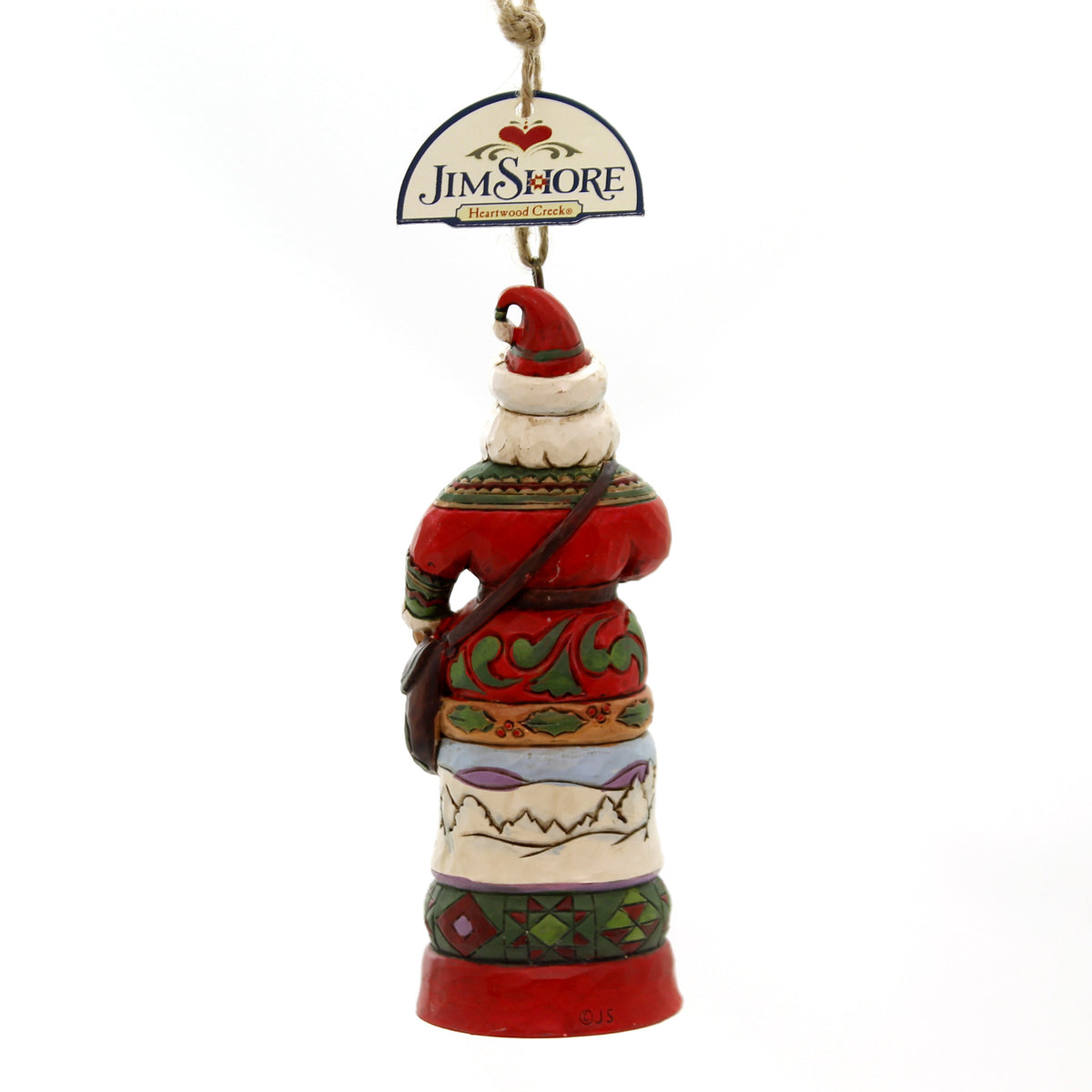 Jim Shore Santa With Satchel And Scene - - SBKGifts.com