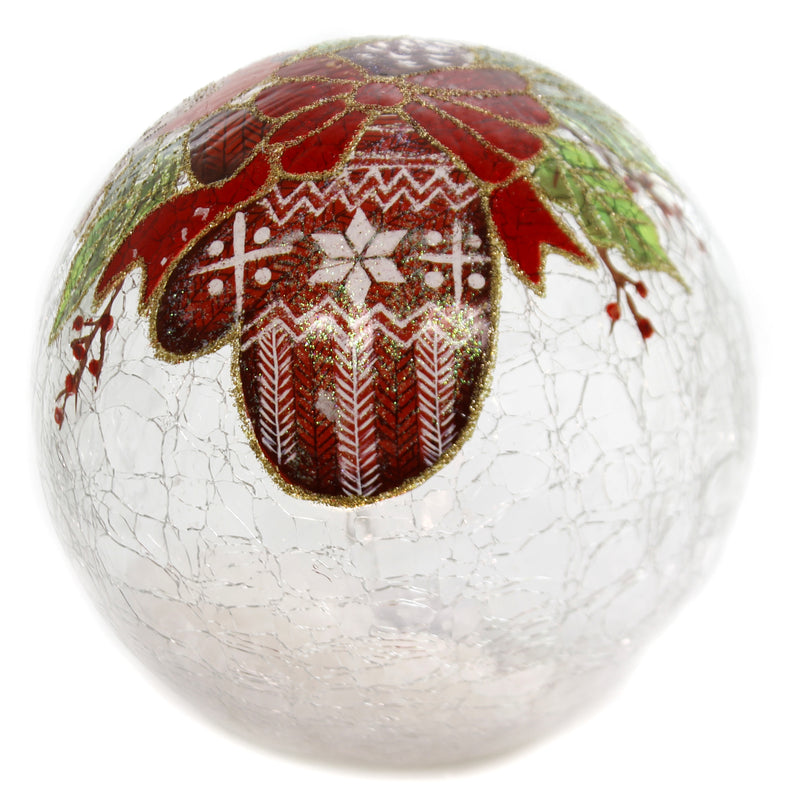 (39446) Glass Ball With Mitten Lg