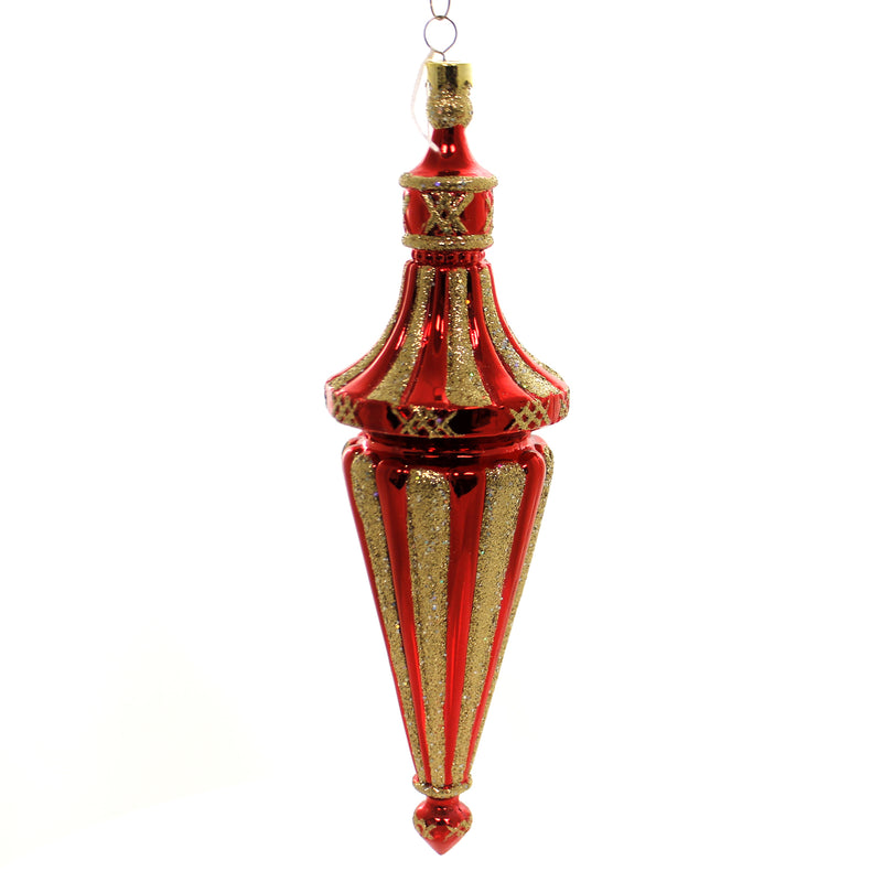 (39632) Holiday Ornaments Red And Gold Glittered Drop, 10.25 Inch, Christmas 698532