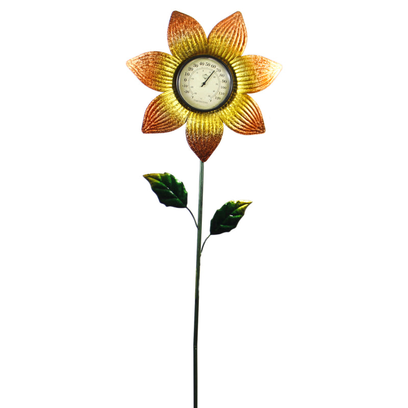 (39876) Thermometer Stake Orange Flower