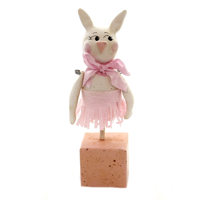 Easter Peony Bunny Polyresin Rabbit Crepe Paper Skirt 72075 (39914)