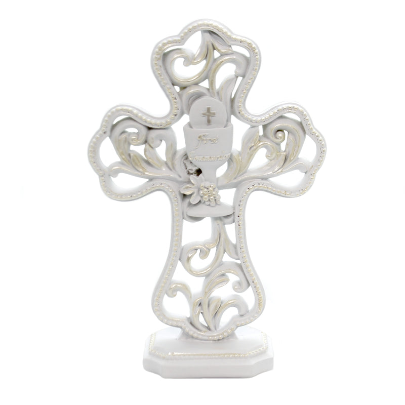 Religious First Communion Table Cross Polyresin Holy Worship 20262 (40194)