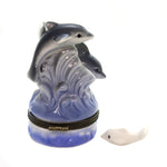 Hinged Trinket Box Two Dolphins - - SBKGifts.com