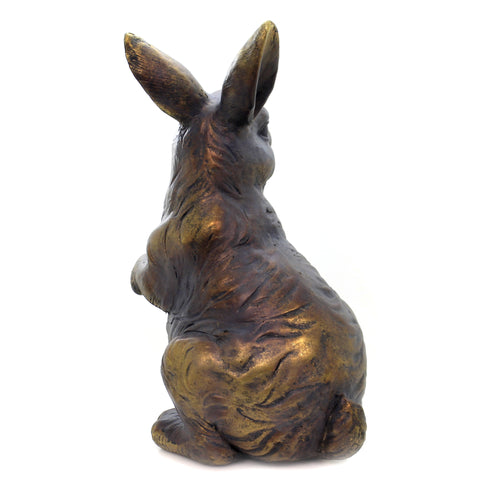 Home & Garden Bunny Statue Bronze - - SBKGifts.com