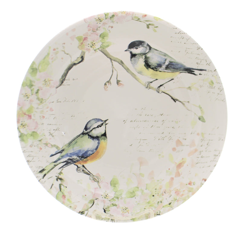 Tabletop Spring Meadows Pasta Bowl Ceramic Birds Dogwood 26637 (40863)