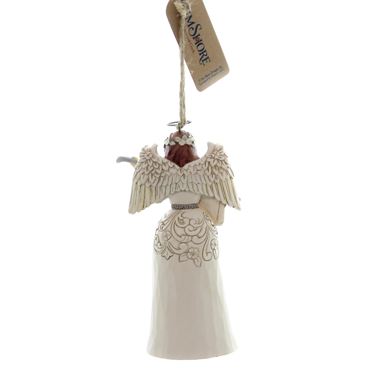 Jim Shore Nativity Angel White Woodland - - SBKGifts.com