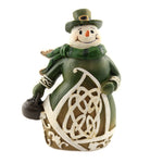 Christmas Woodcut Irish Santa Polyresin Winter Luck 62421 (41921)