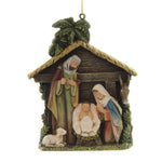 Holiday Ornaments Holy Family Stable Ornament Polyresin Joseph's Studio 34363 (42045)