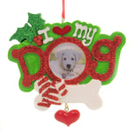 Holiday Ornaments Love My Dog Picture Frame Ornament Pet Puppy Heart W8403 (42239)