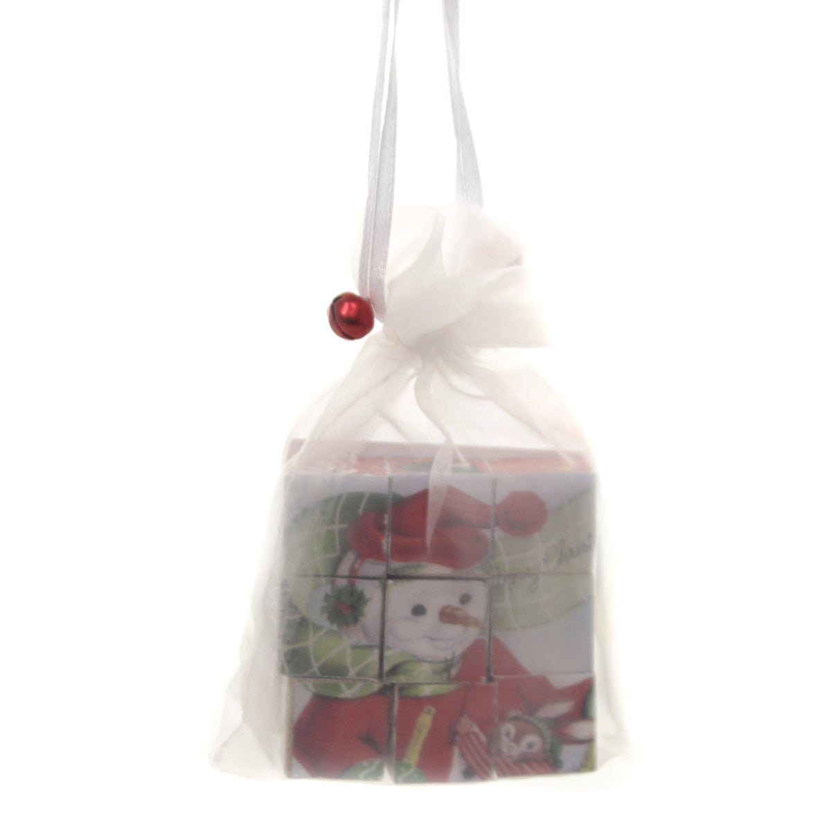 Christmas Retro Snowman Church Puzzle - - SBKGifts.com