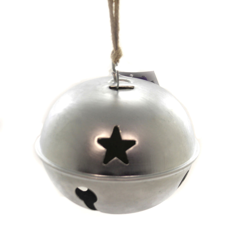 Christmas Silver Jingle Bell 6 Inch Metal Stars Holiday 53352A (42443)