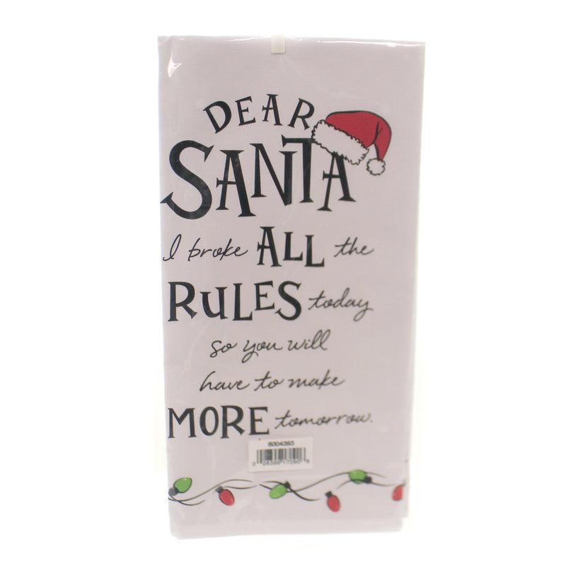 Decorative Towel Dear Santa All The Rules Cotton Tea Towel 6004393 (42480)
