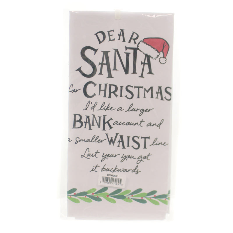 Christmas Dear Santa Larger Bank Account Cotton Tea Towel 6004390 (42481)