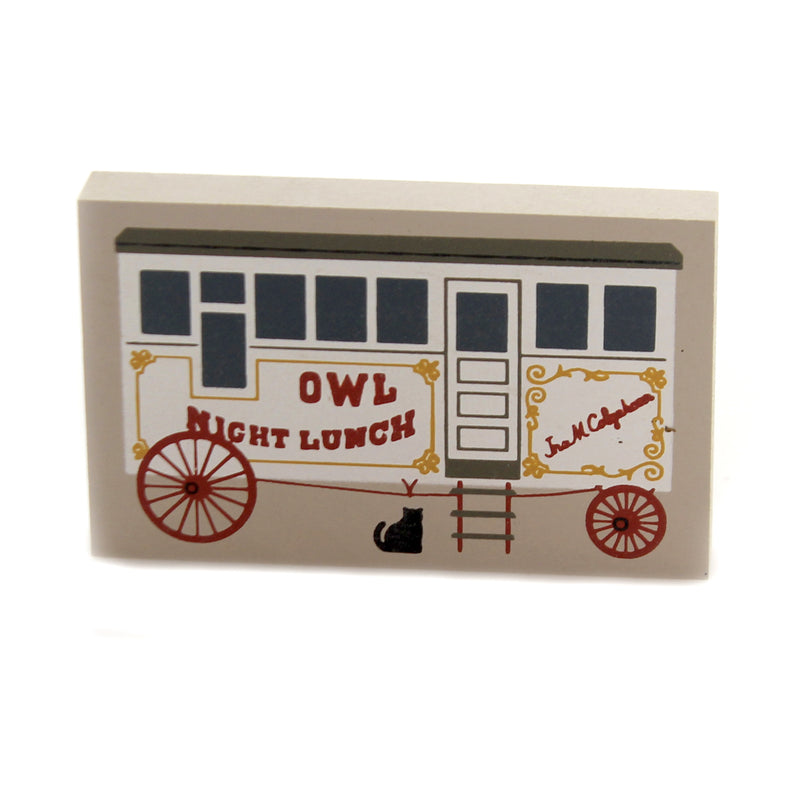 Cats Meow Village Night Owl Lunch Wagon Wood Accessory Retired 1994 Eats 219 (42640)
