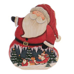 Christmas Easel Back Wood Santa Wood Snow Village Scene Sleigh 165551 (42754)