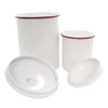 Christmas Red &  White Tree Enamel Canister Set - - SBKGifts.com