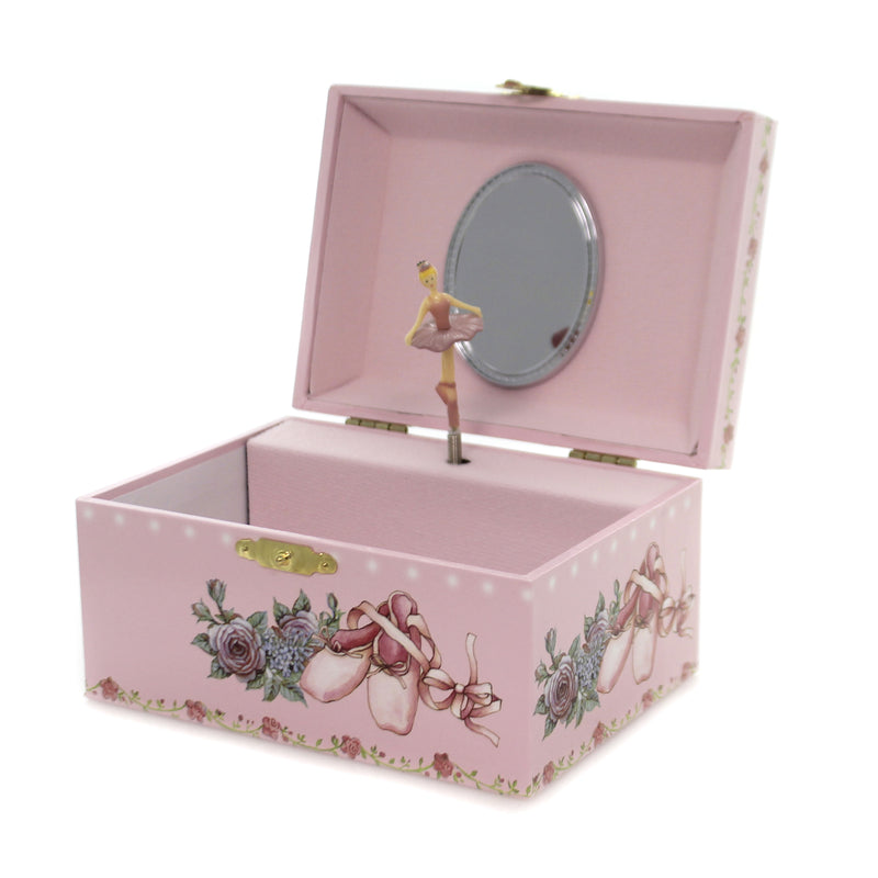 Child Related Ballerina Shoes Jewelry Box Paper Musical Dance 28050. (42822)