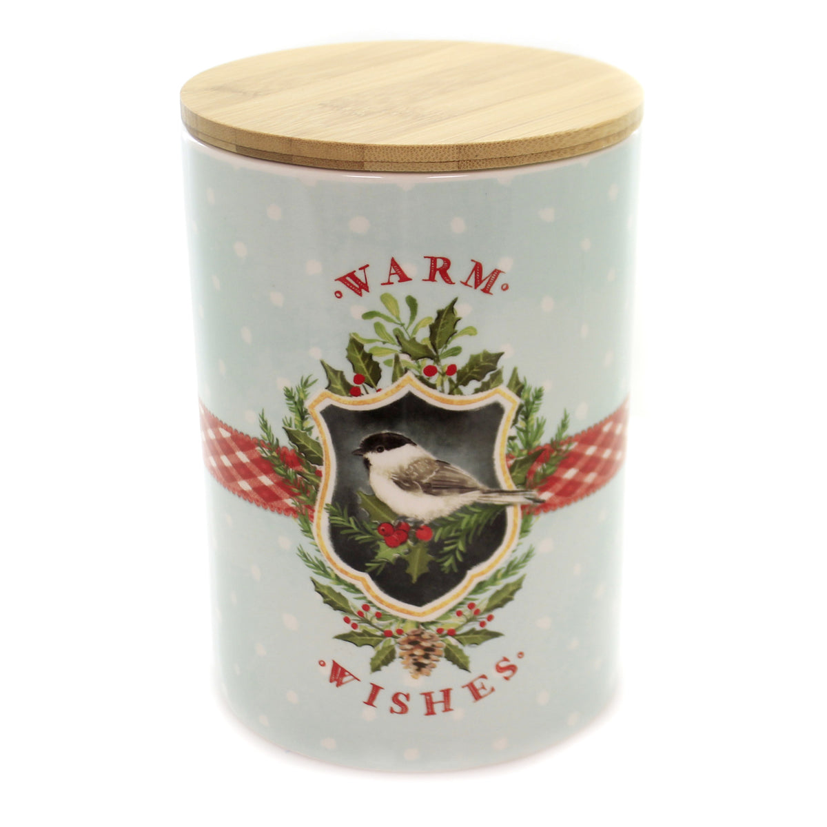 (43079) Warm Wishes Canister Bamboo Lid