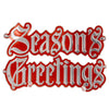 (43408) Christmas Seasons Greetings Foil Die Cut, 7.75 Inch, Unused Embossed Sign 56892103