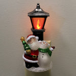 Christmas Santa Snowman By Lantern - - SBKGifts.com