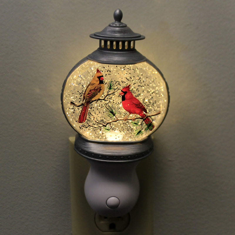 Christmas Lantern W/Red Birds Night Light - - SBKGifts.com