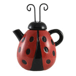 Tabletop Lucky Ladybug Teapot Ceramic Red Black Antenna 108177 (48750)