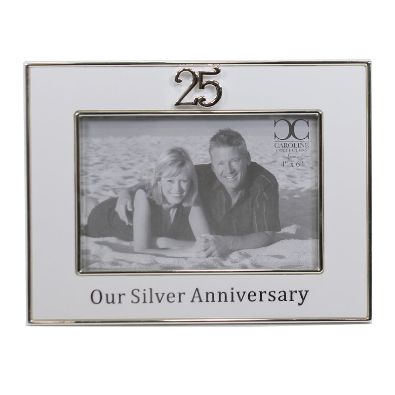 Home Decor 25Th Anniversary Frame. Metal Silver 19925 (50237)