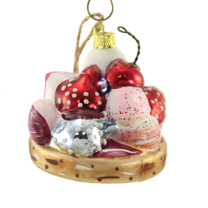 Holiday Ornament Tartelette Glass French Dessert Berries Sweets Go6964t (50965)