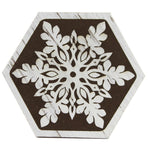 Tabletop Laser Art Coasters Wood Snowflakes Ex26267
