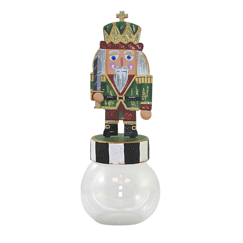 Round Top Collection Elegant Nutcracker Bubble Jar Christmas Glass Soldier C21052 (53544)