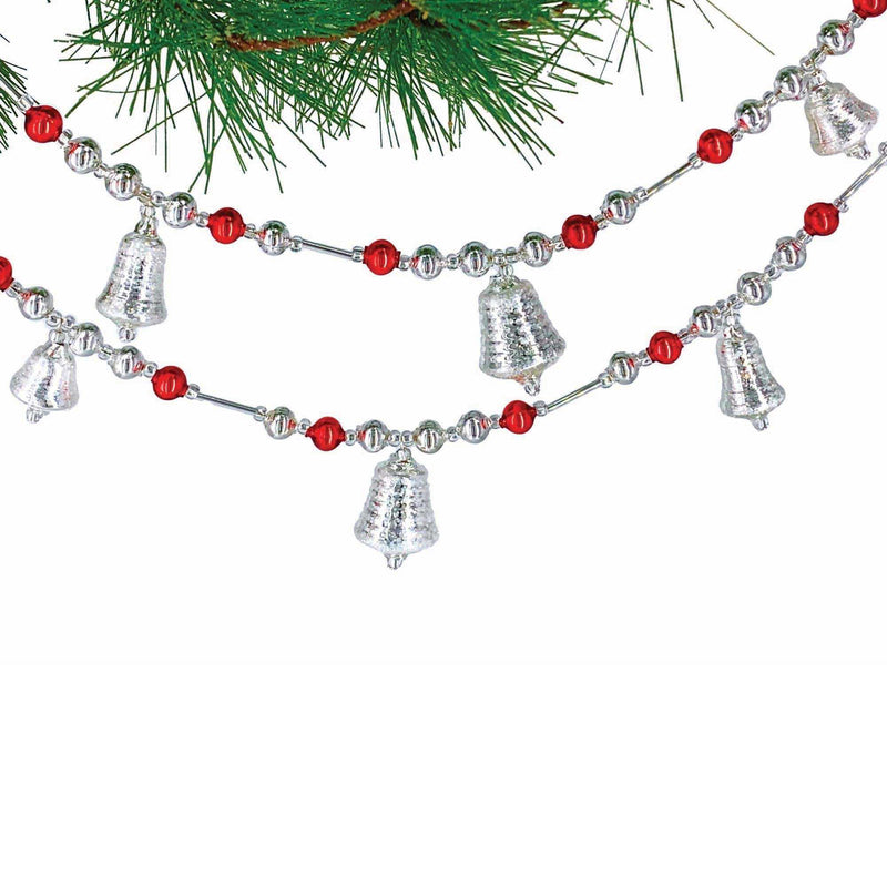 Heartfully Yours 72 Inch Silver Bells Garland 1081 . By The Ornament King
