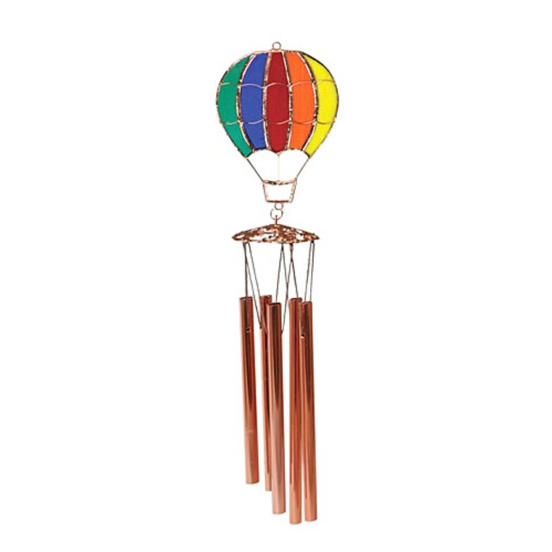 Home & Garden Hot Air Balloon Wind Chime Glass Rainbow Colors Yard Decor Ge136 (55879)