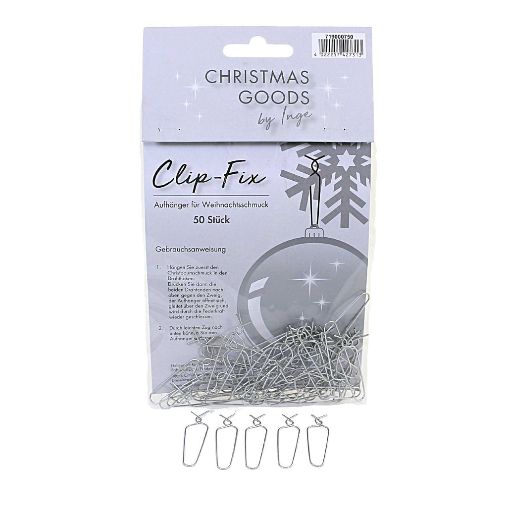 Inge Glas Clip-Fix Silver Metal Ornament Hanger Spring Action 719000750 ...