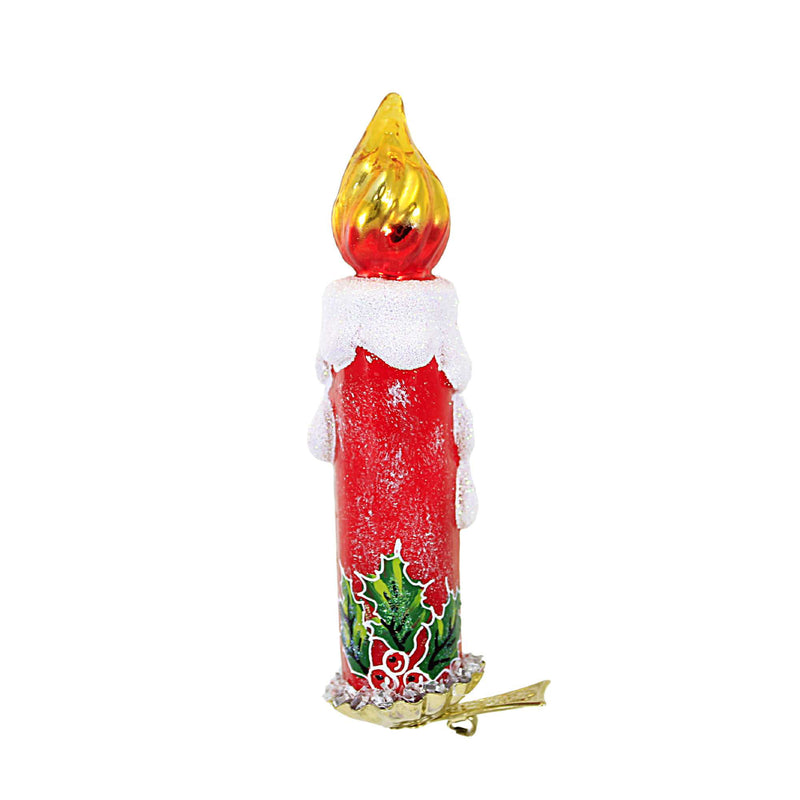 Christmas Comfort 2022 - One Glass Ornament 6 Inch, Glass - Clip On Candle Ornament S103 (56334)