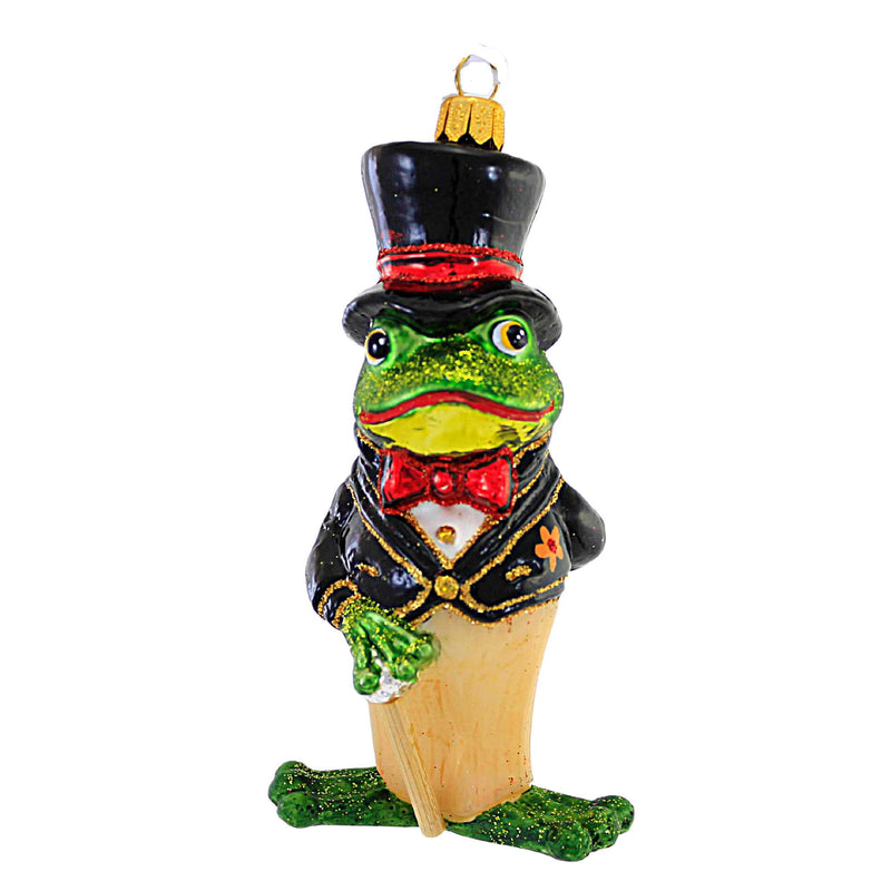 Froggy Courtin' - One Glass Ornament 5.25 Inch, Glass - Ornament Frog In Suit S104 (56342)