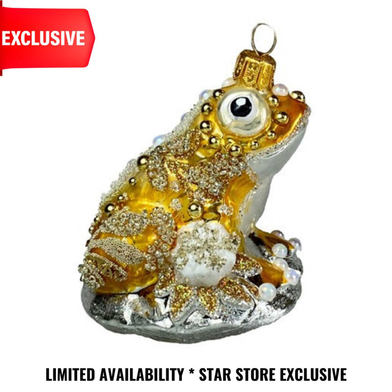 Heartfully Yours El Grandee Star Exclusive - 1 Glass Ornament 4 Inch, Glass - Frog Toad Ornament Vip1170 (56685)