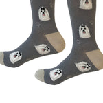 Novelty Socks Maltese Socks Gray - - SBKGifts.com
