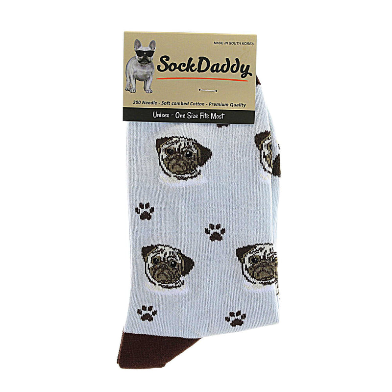 Novelty Socks Pug Sock Daddy Socks . Cotton Premium Quality 80031Paleblue (57650)