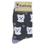 Novelty Socks Westie Dog Socks . Cotton Premium Quality 80045Black (57652)