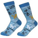 Novelty Socks I Love My Cat Sock Daddy Socks . Premium Quality 801229Lightblue (57653)