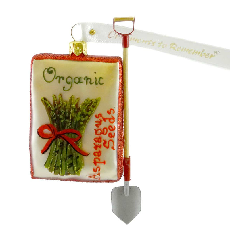 Ornaments To Remember Asparagus Seed Packet Glass Spring Garden Plant 15R2asp105 (5831)