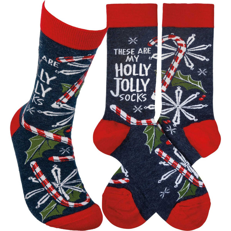 Novelty Socks Holly Jolly Socks Cotton Christmas 109614 (58617)