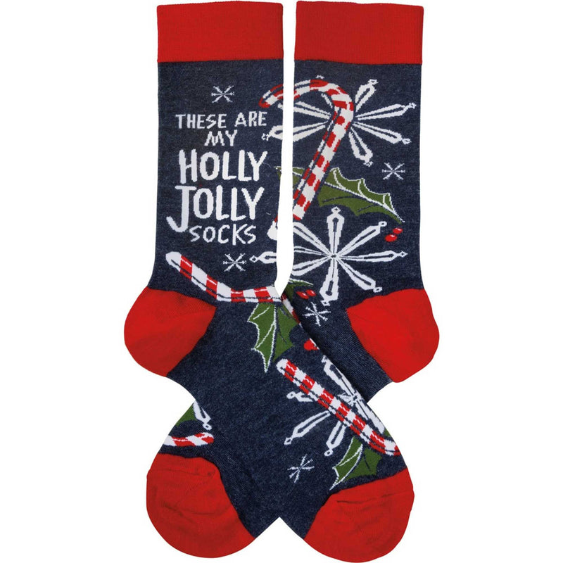 Novelty Socks Holly Jolly Socks - - SBKGifts.com