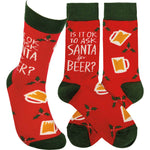 Novelty Socks Socks For Beer Cotton Christmas Santa 109609 (58619)